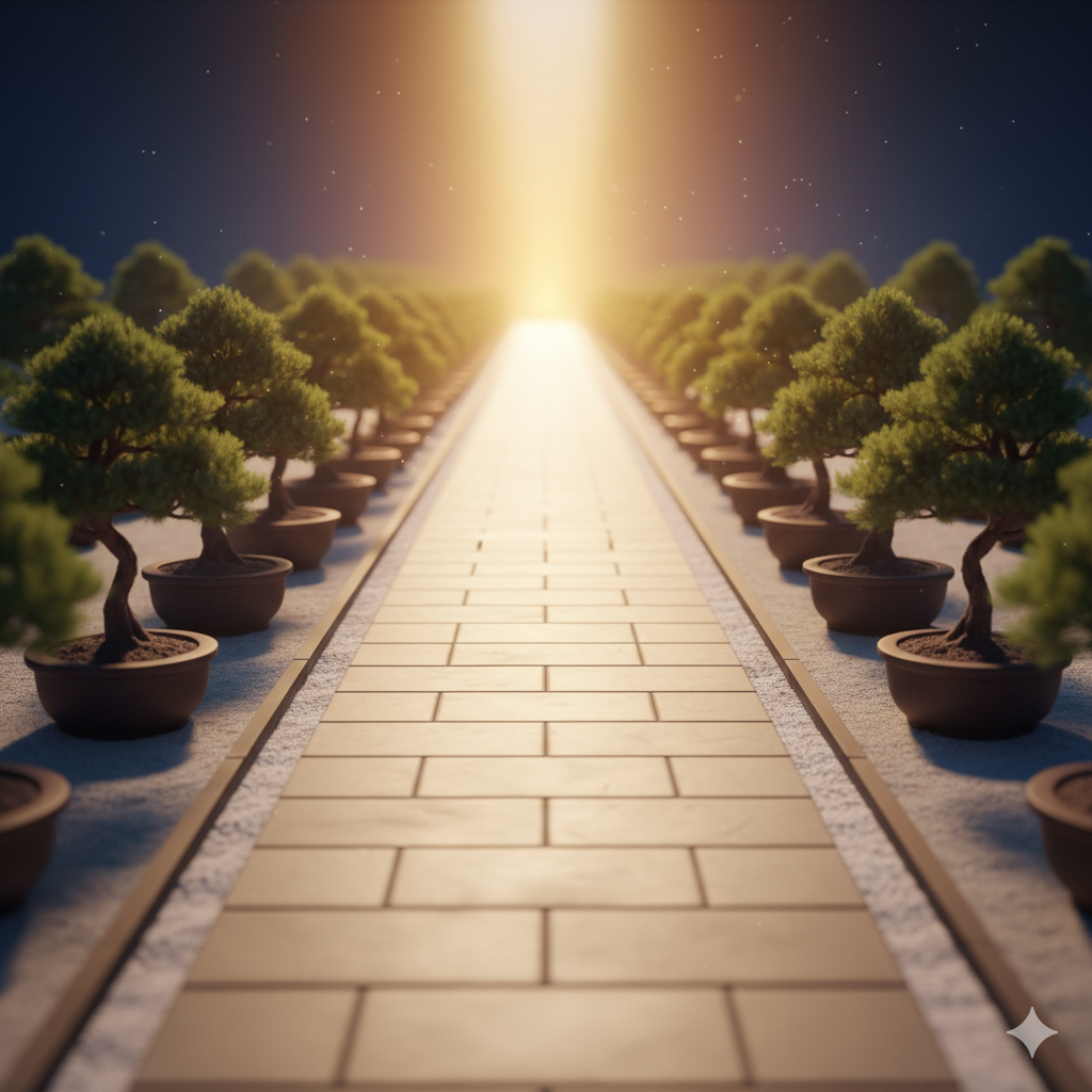 Orderly clean path—discipline and balance