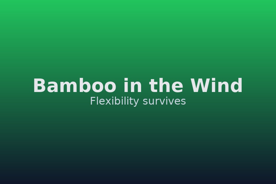 Bamboo bending in the wind