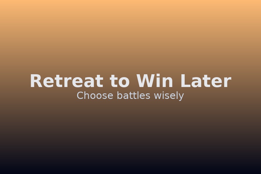 Strategic retreat — wisdom to wait